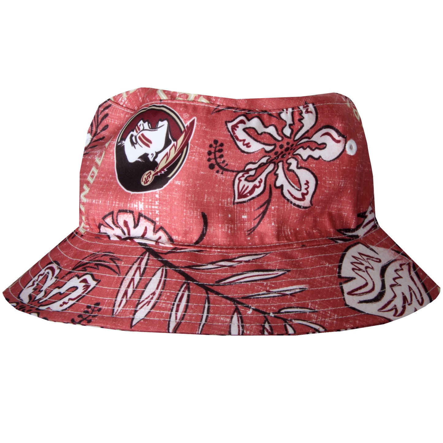 Florida State Seminoles Wes and Willy Mens Vintage Floral Bucket Hat