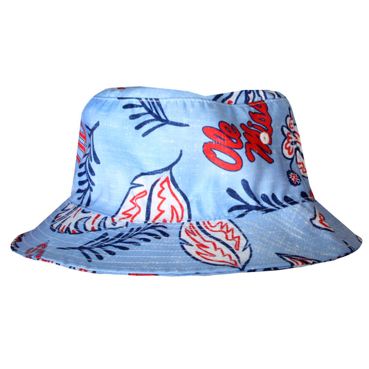 Ole Miss Rebels Wes and Willy Mens Vintage Floral Bucket Hat