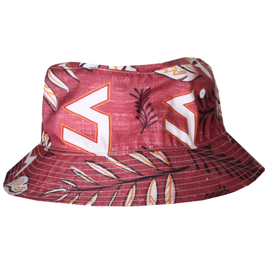 Virginia Tech Hokies Wes and Willy Mens Vintage Floral Bucket Hat