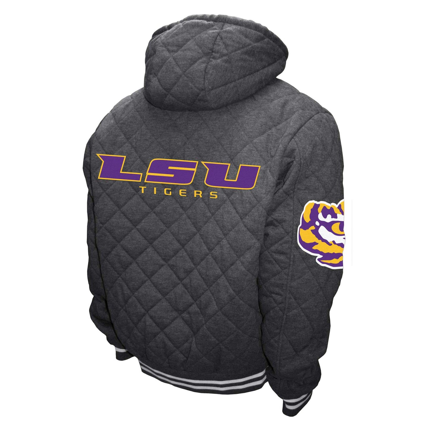 LSU Tigers Franchise Club Mens Diamond Quilted Full Zip Jacket