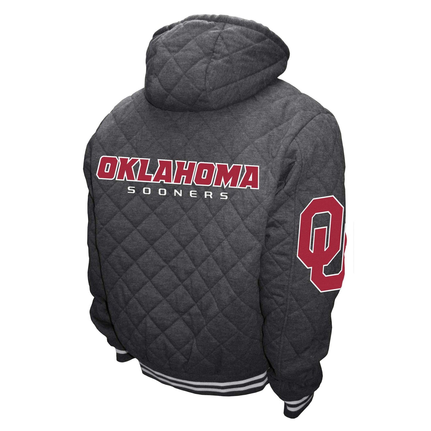 Oklahoma Sooners Franchise Club Mens Diamond Quilted Full Zip Jacket