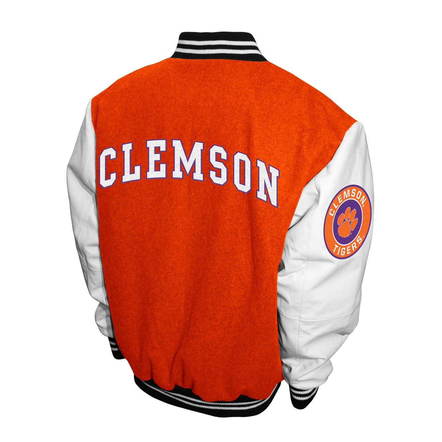 Clemson Tigers Franchise Club Mens Graduate Wool Varsity Letterman Jacket