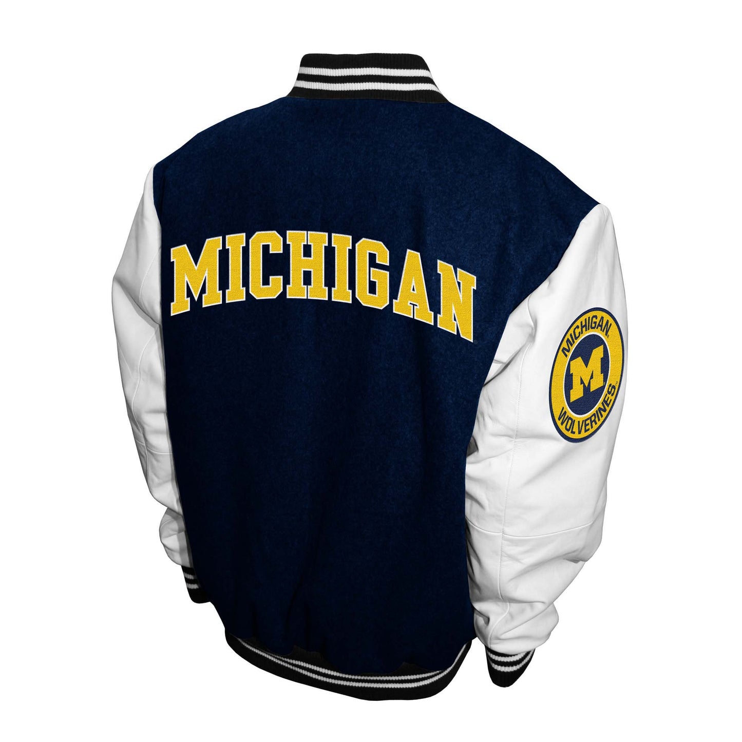 Michigan Wolverines Franchise Club Mens Graduate Wool Varsity Letterman Jacket