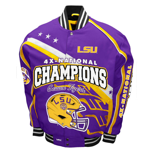 LSU Tigers Franchise Club Mens Commemorative Twill Jacket