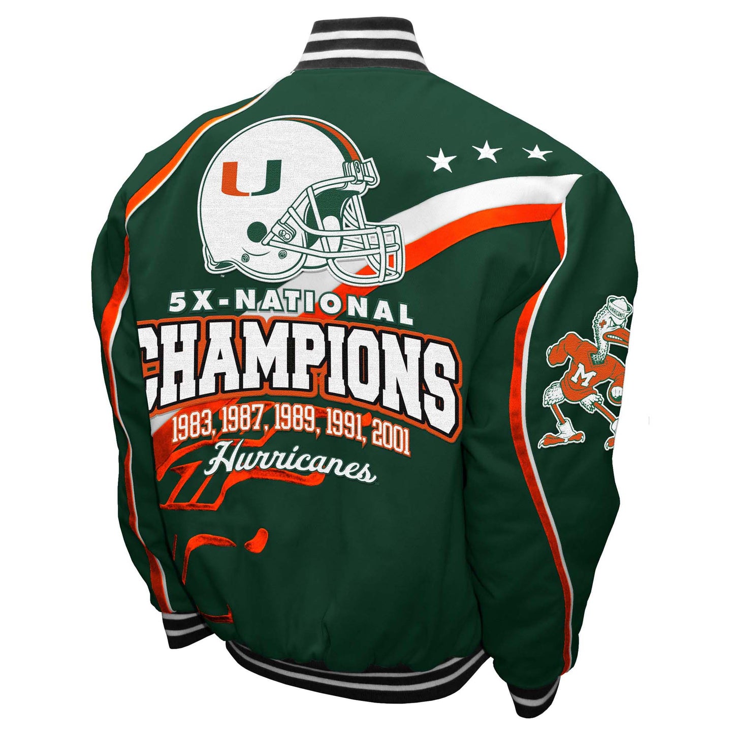 Miami Hurricanes Franchise Club Mens Commemorative Twill Jacket