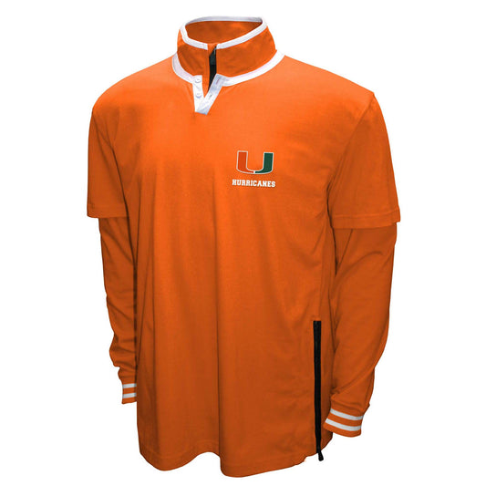 Miami Hurricanes Franchise Club Mens NCAA 3 In 1 Double Down Systems Jacket