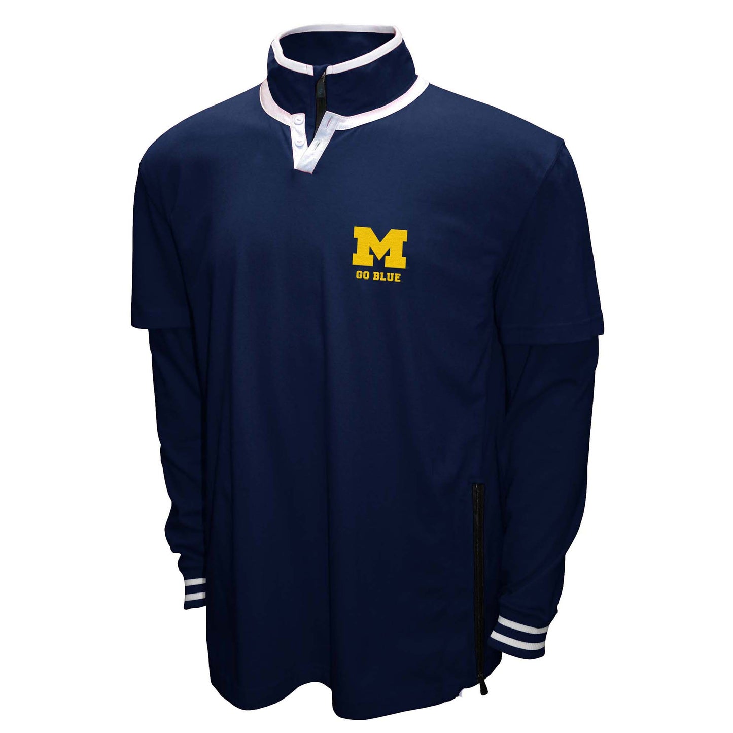 Michigan Wolverines Franchise Club Mens NCAA 3 In 1 Double Down Systems Jacket