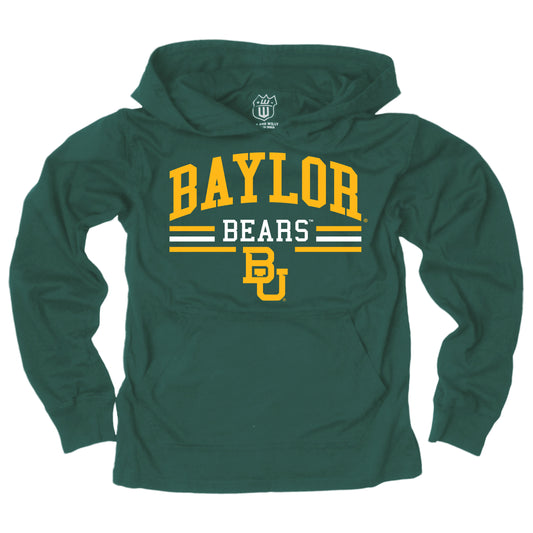 Baylor Bears Wes and Willy Youth Boys Long Sleeve Hooded T-Shirt