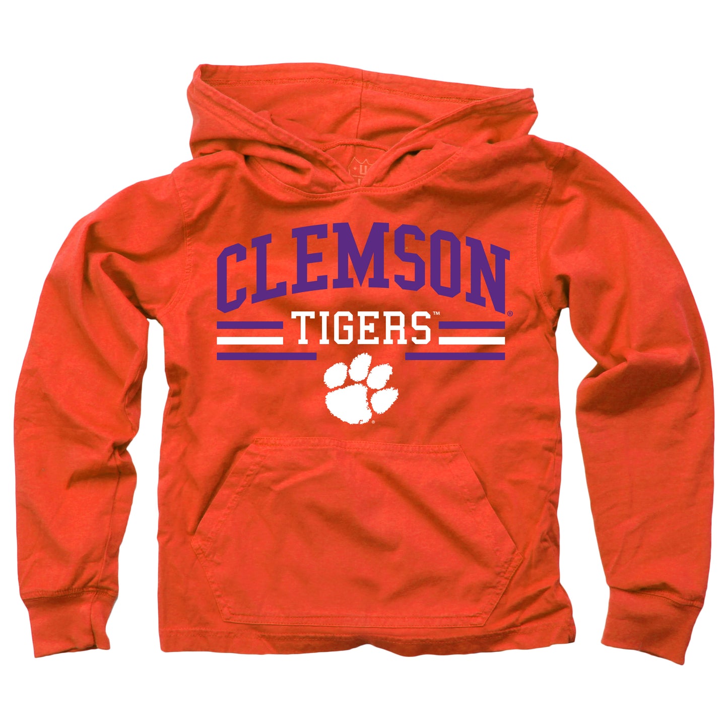 Clemson Tigers Wes and Willy Youth and Little Boys Long Sleeve Hooded T-Shirt