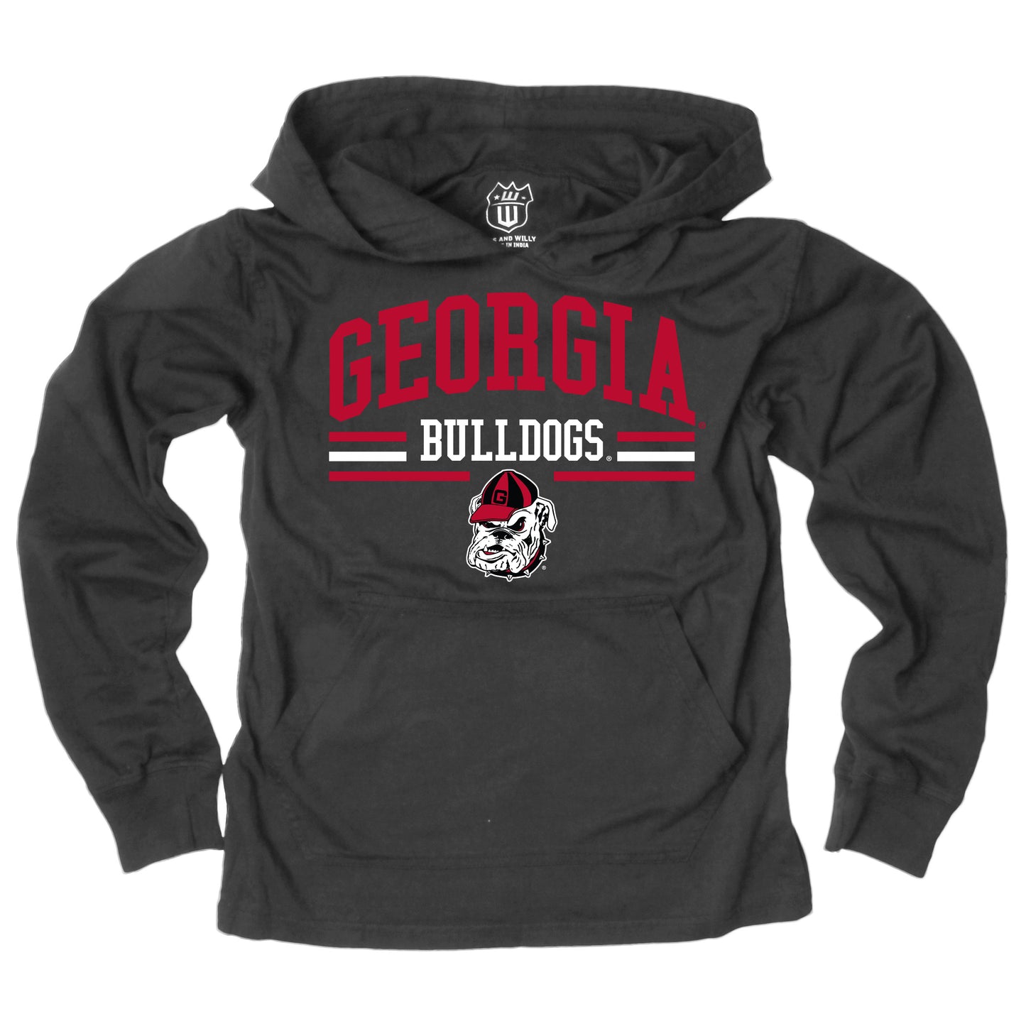 Georgia Bulldogs Wes and Willy Youth and Little Boys Long Sleeve Hooded T-Shirt Black