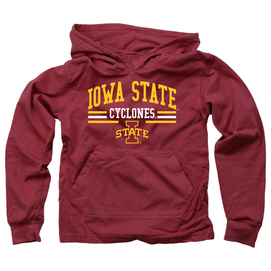 Iowa State Cyclones Wes and Willy Youth Boys Long Sleeve Hooded T-Shirt