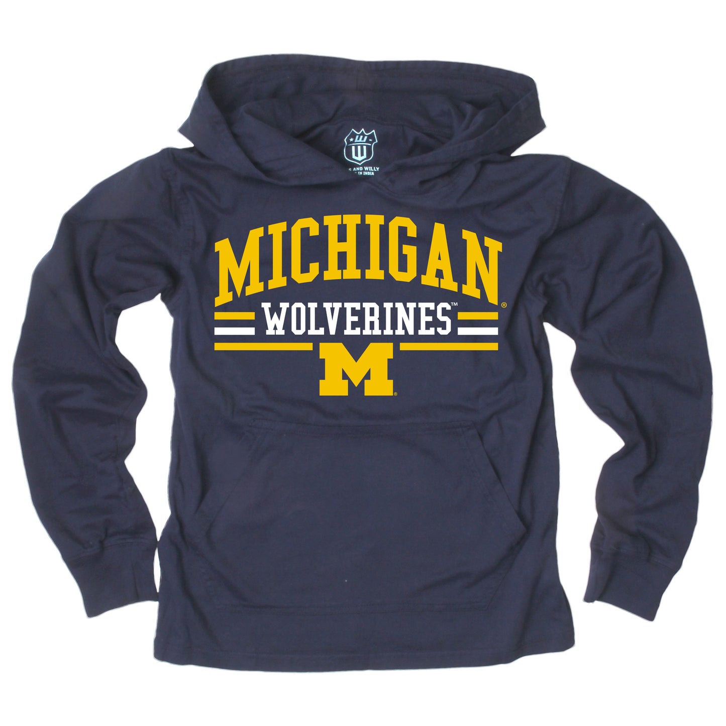 Michigan Wolverines Wes and Willy Youth and Little Boys Long Sleeve Hooded T-Shirt