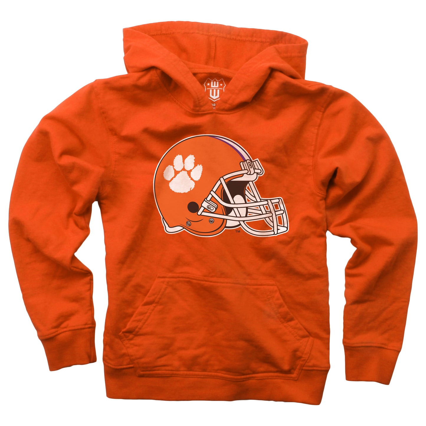 Clemson Tigers Wes and Willy Youth Boys Helmet Logo Pullover Hoodie