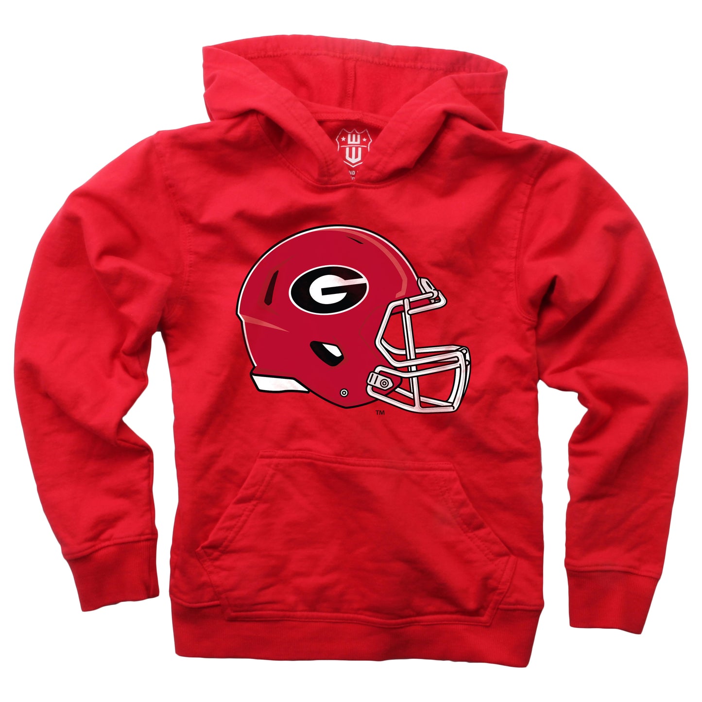 Georgia Bulldogs Wes and Willy Youth Boys Helmet Logo Pullover Hoodie