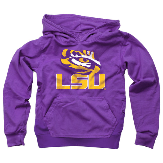 LSU Tigers Wes and Willy Youth Boys Team Logo Pullover Hoodie