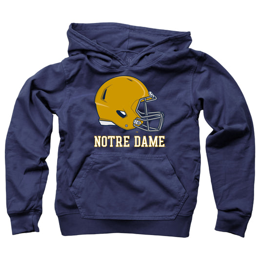 Notre Dame Fighting Irish Wes and Willy Youth Boys Helmet Logo Pullover Hoodie