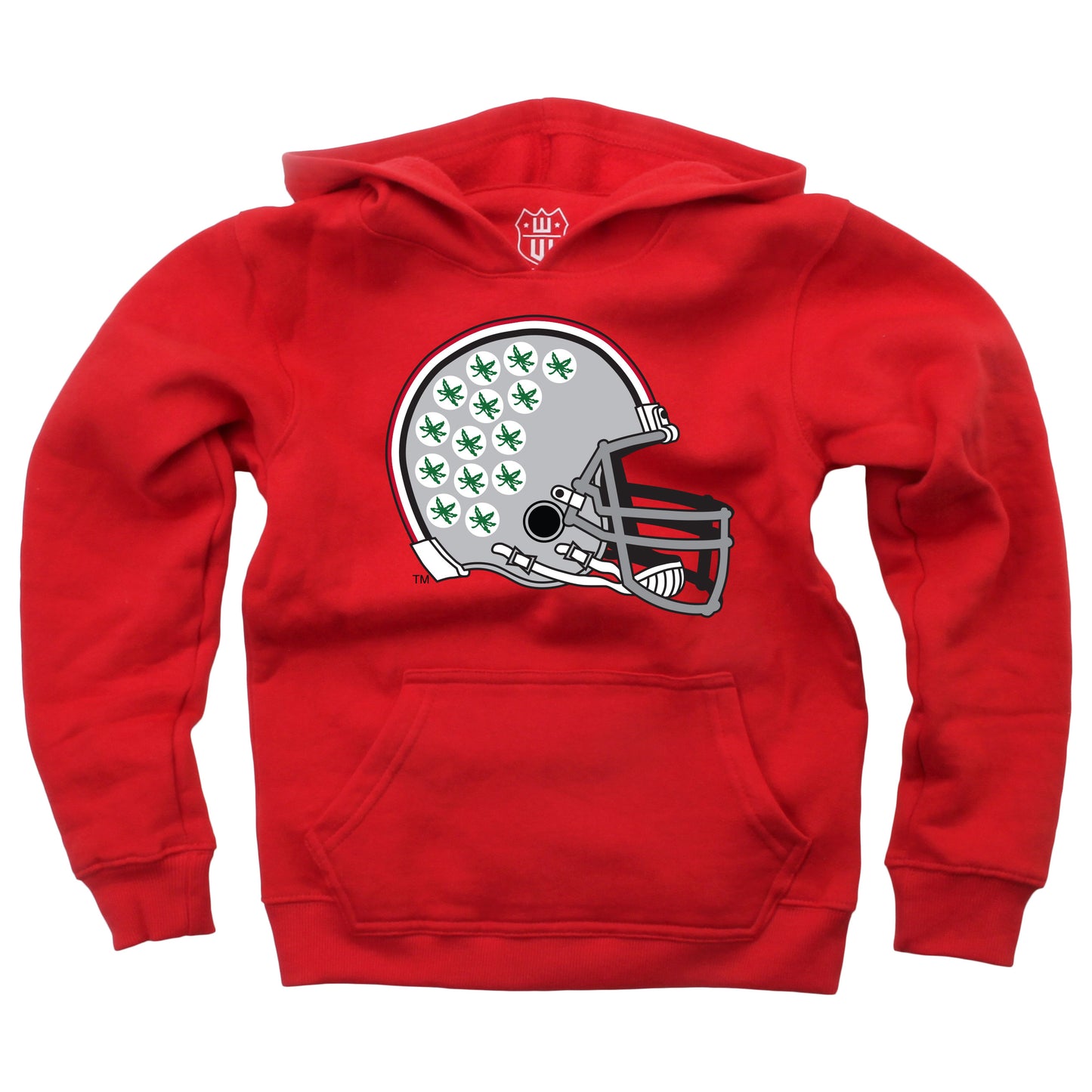 Ohio State Buckeyes Wes and Willy Youth Boys Helmet Logo Pullover Hoodie