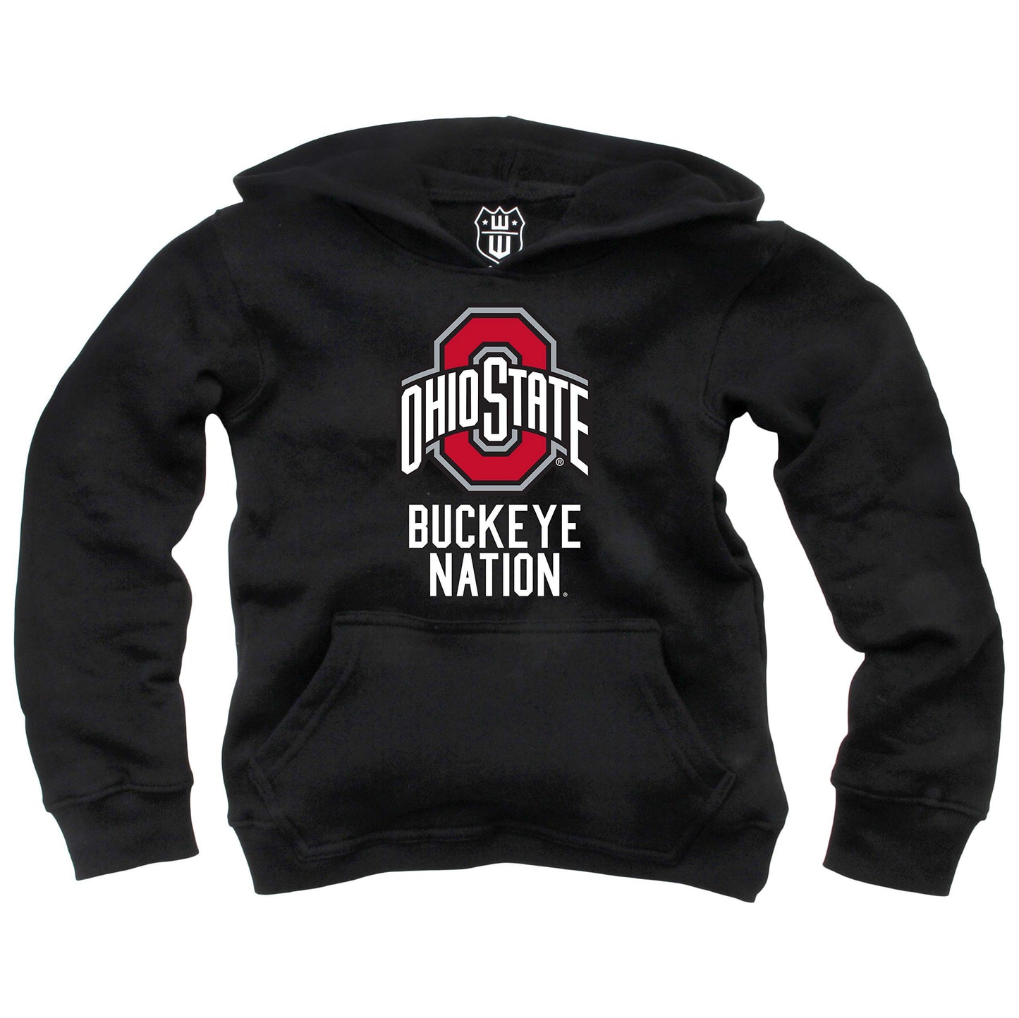Ohio State Buckeyes Wes and Willy Youth Boys Team Slogan Pullover Hoodie - Black - Buckeye Nation