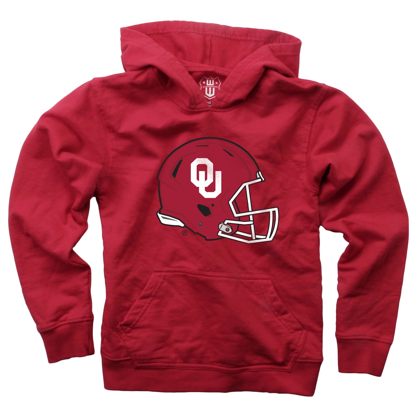Oklahoma Sooners Wes and Willy Youth Boys Helmet Logo Pullover Hoodie