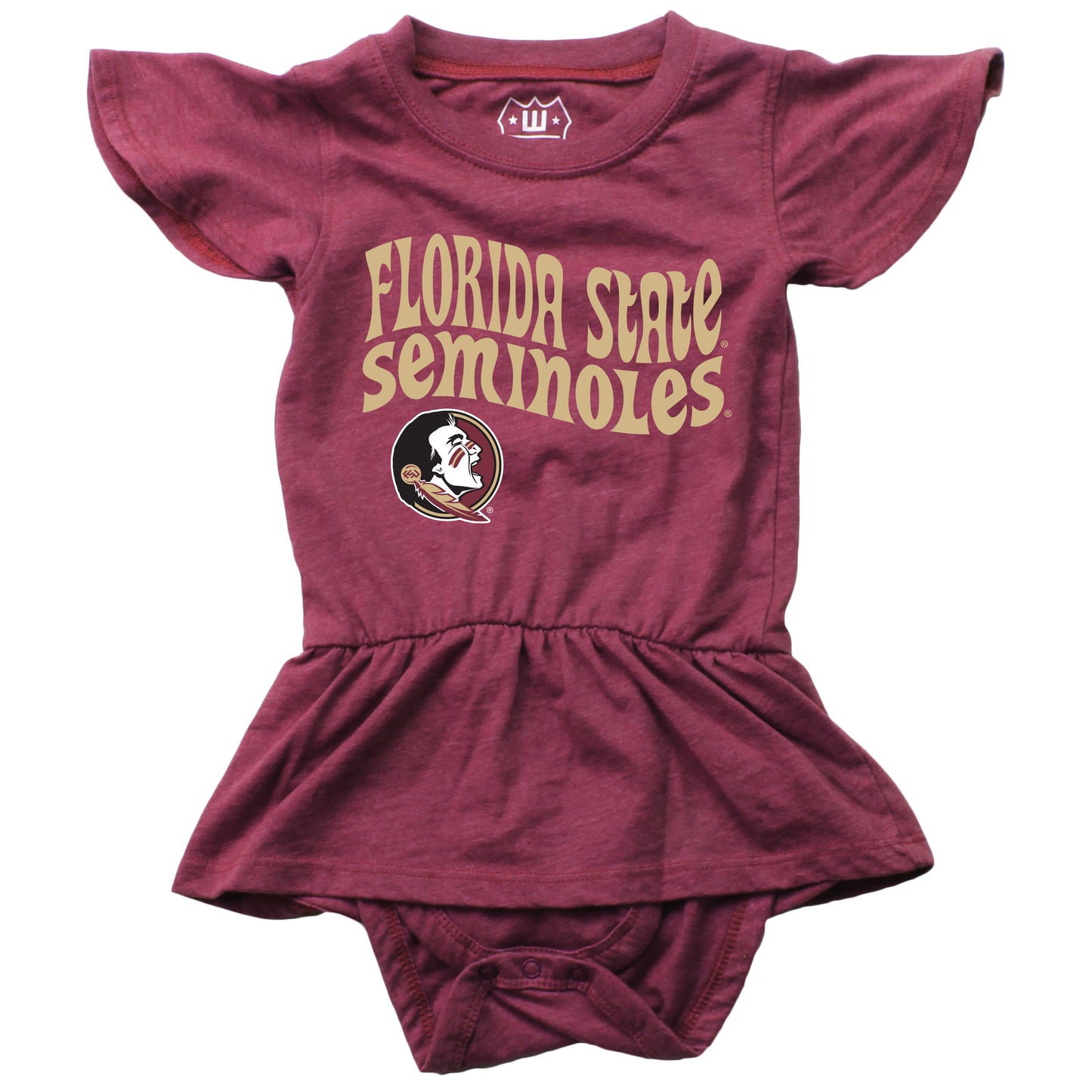 Florida State Seminoles Wes and Willy Baby Girls College Team One Piece Hopper Skirt