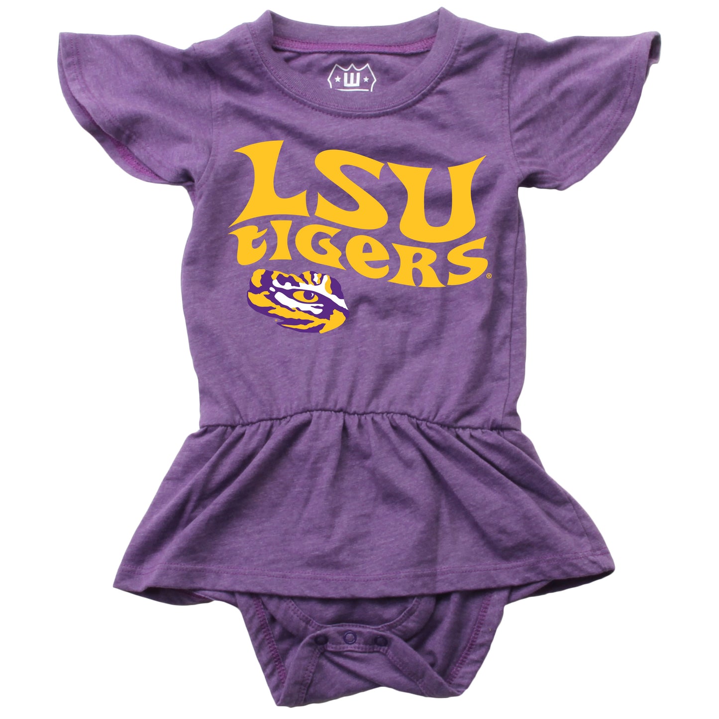 LSU Tigers Wes and Willy Baby Girls College Team One Piece Hopper Skirt
