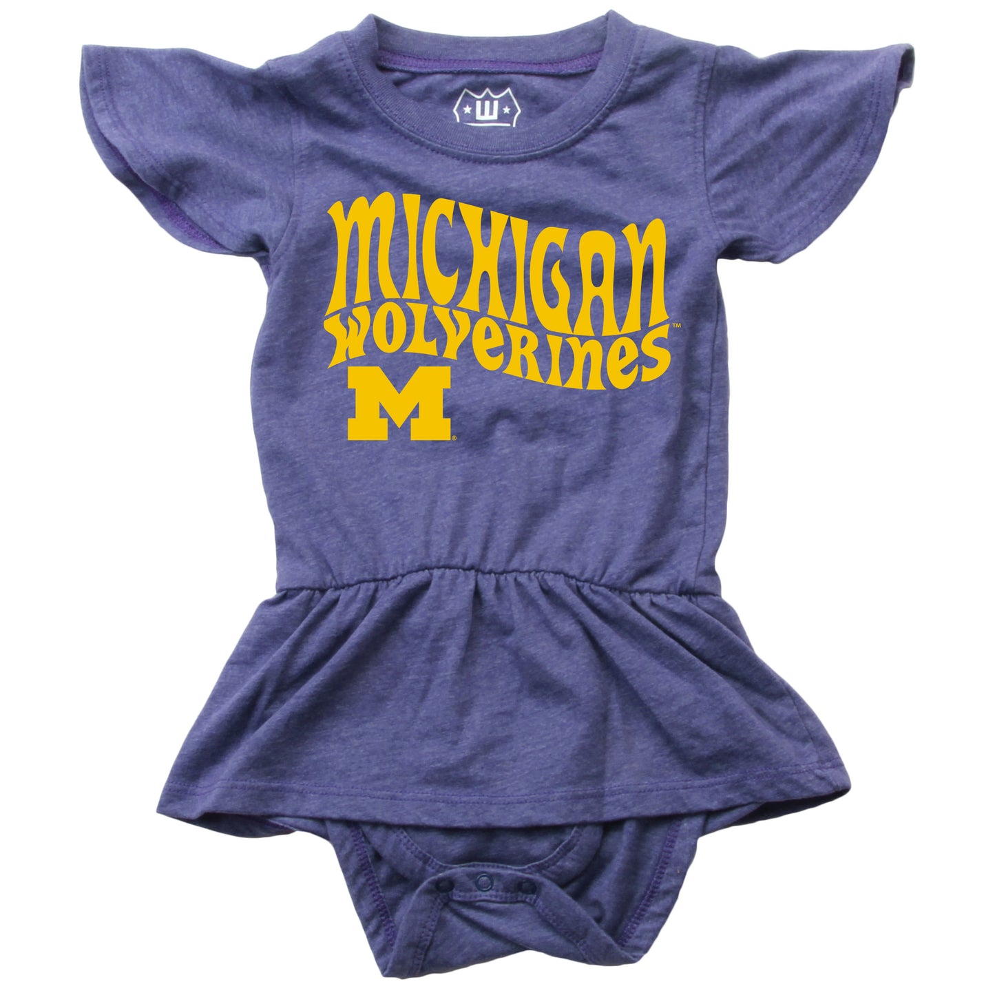 Michigan Wolverines Wes and Willy Baby Girls College Team One Piece Hopper Skirt