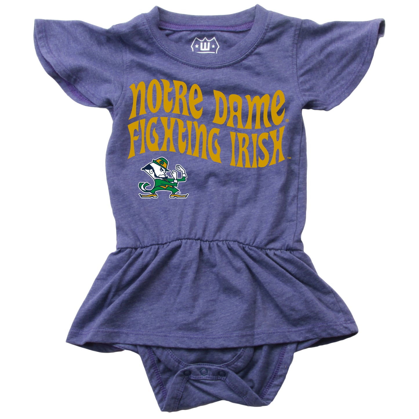 Notre Dame Fighting Irish Wes and Willy Baby Girls College Team One Piece Hopper Skirt