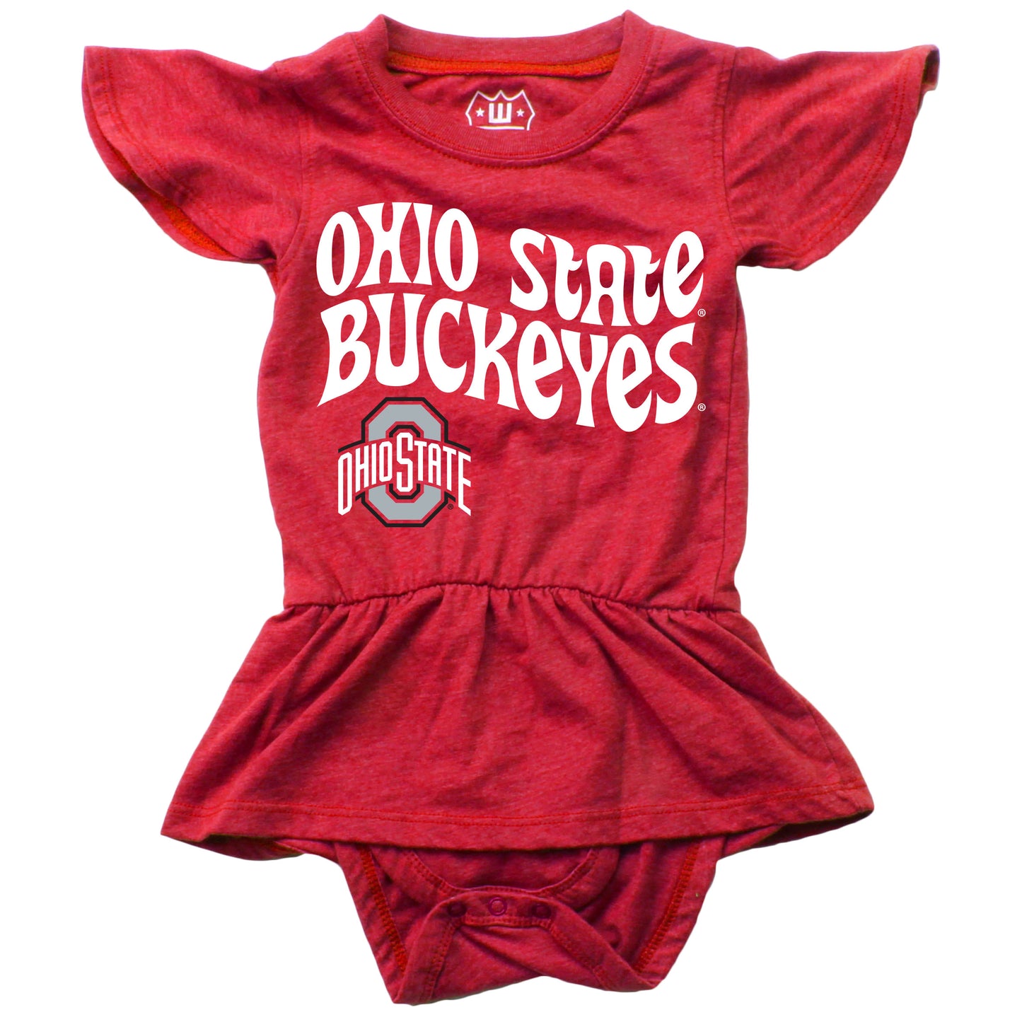 Ohio State Buckeyes Wes and Willy Baby Girls College Team One Piece Hopper Skirt