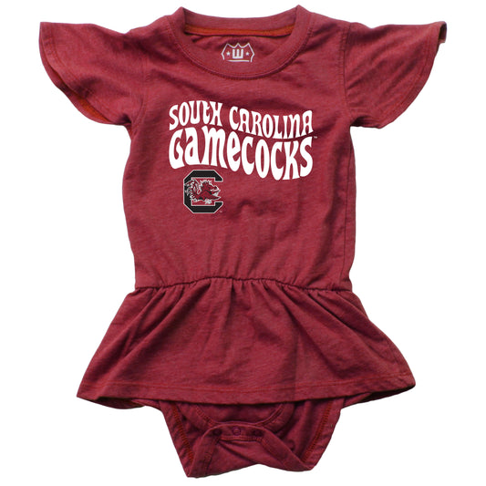 South Carolina Gamecocks Wes and Willy Baby Girls College Team One Piece Hopper Skirt