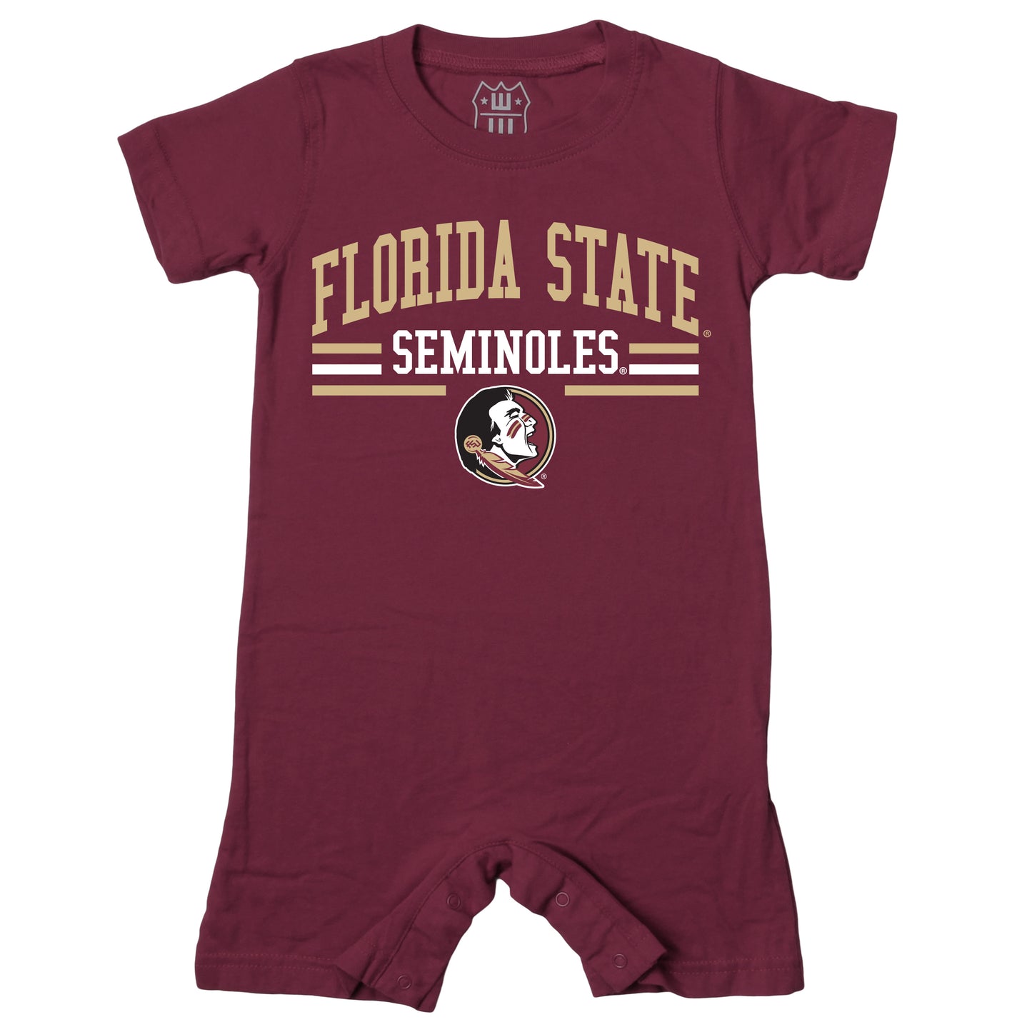 Florida State Seminoles Wes and Willy Baby College Team Shorts Romper