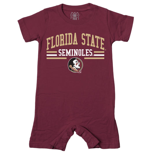 Florida State Seminoles Wes and Willy Baby College Team Shorts Romper