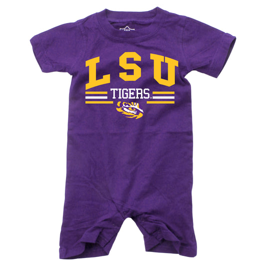 LSU Tigers Wes and Willy Baby College Team Shorts Romper