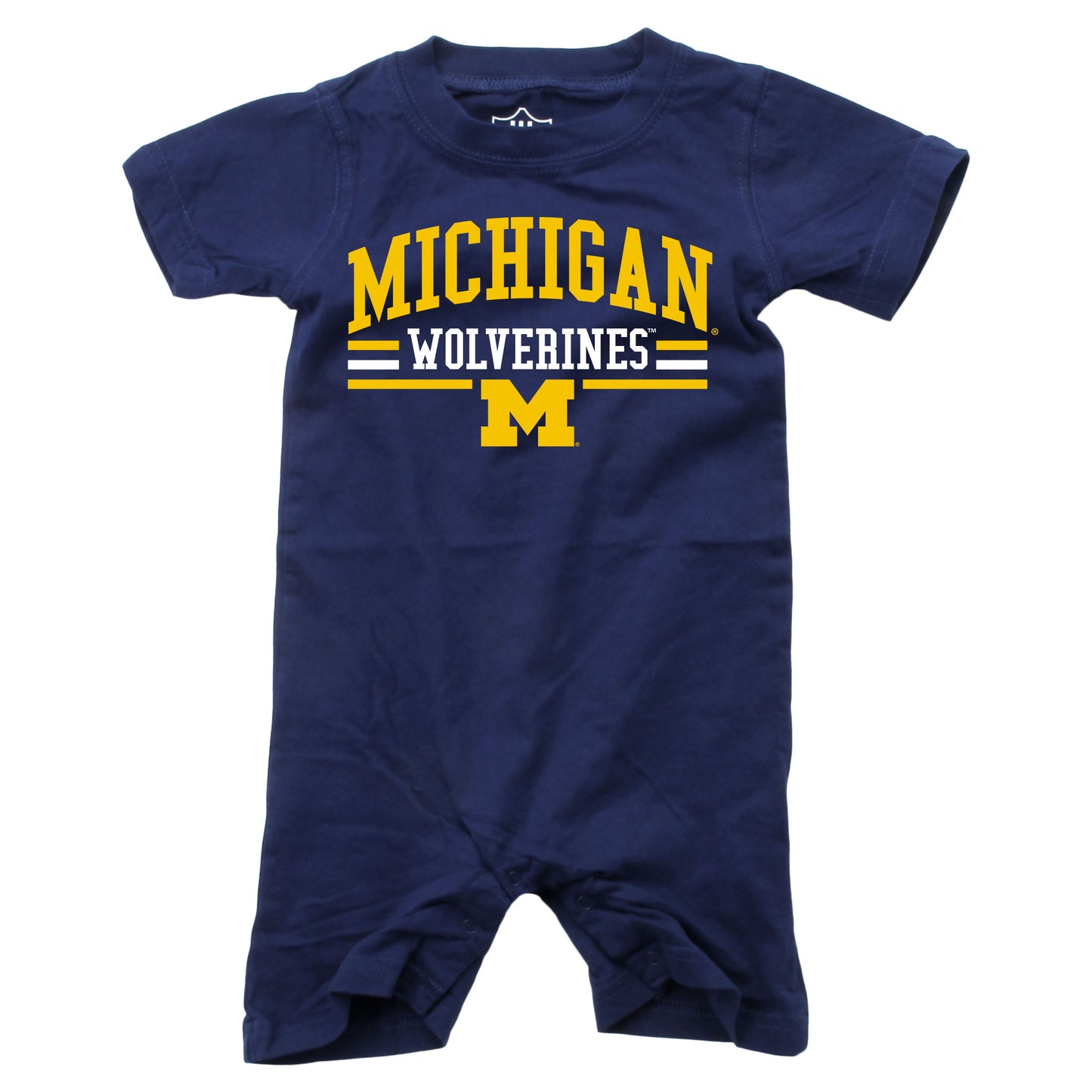 Michigan Wolverines Wes and Willy Baby College Team Shorts Romper