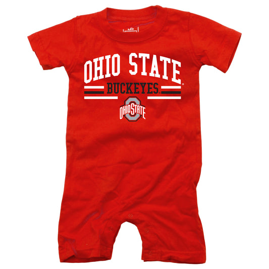 Ohio State Buckeyes Wes and Willy Baby College Team Shorts Romper Red