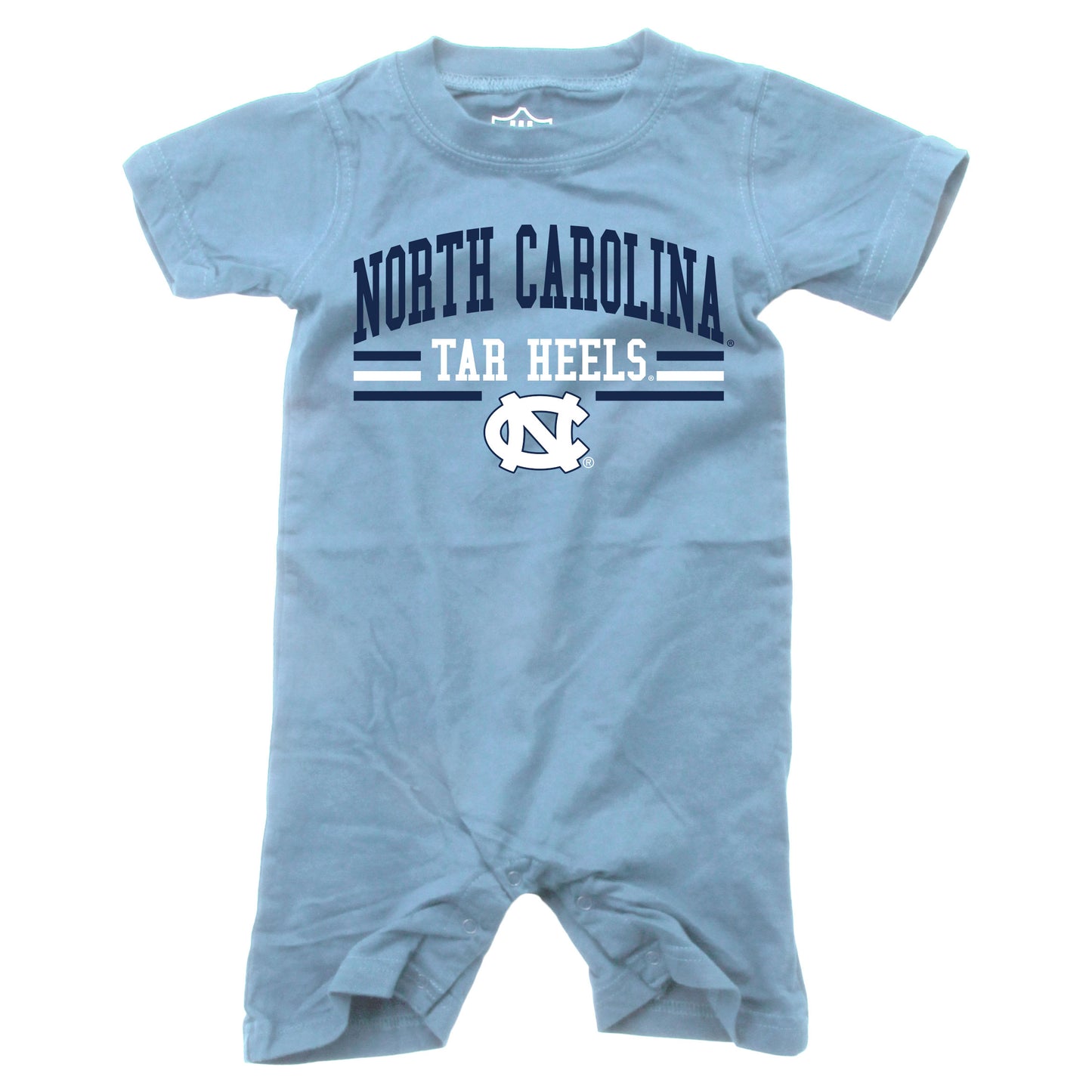 North Carolina Tar Heels Wes and Willy Baby College Team Shorts Romper