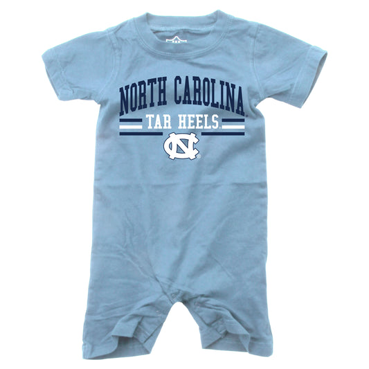 North Carolina Tar Heels Wes and Willy Baby College Team Shorts Romper