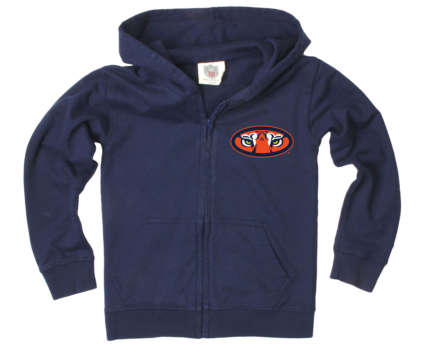 Auburn Tigers Wes and Willy Boys Zip Up Fleece Hooded Jacket