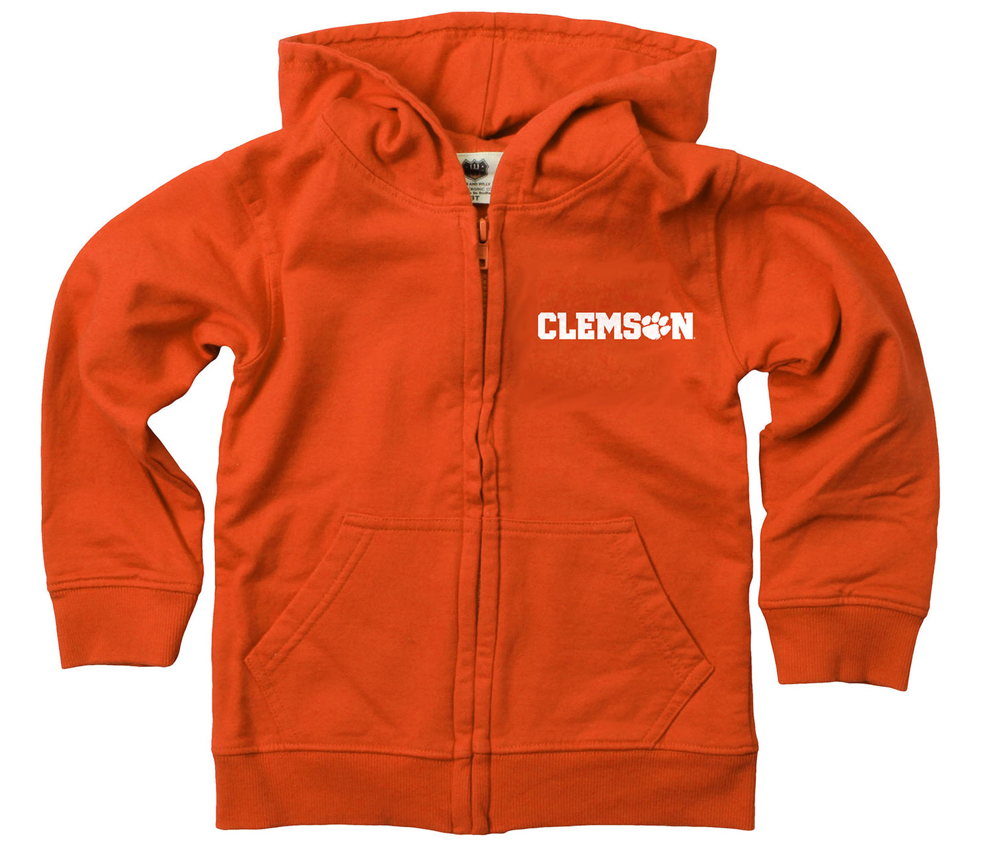 Clemson Tigers Wes and Willy Boys Zip Up Fleece Hooded Jacket