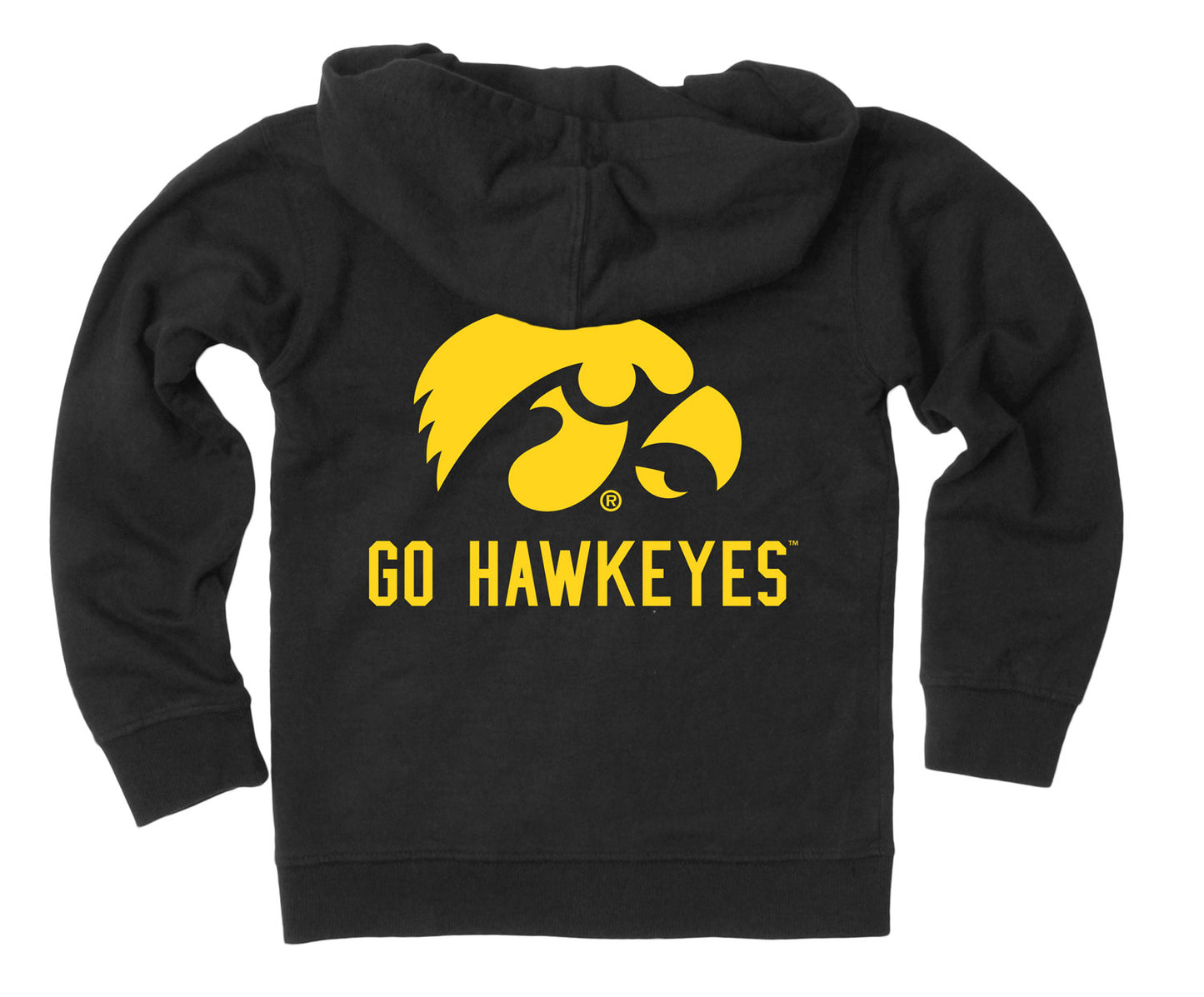 Iowa Hawkeyes Wes and Willy Boys Zip Up Fleece Hooded Jacket