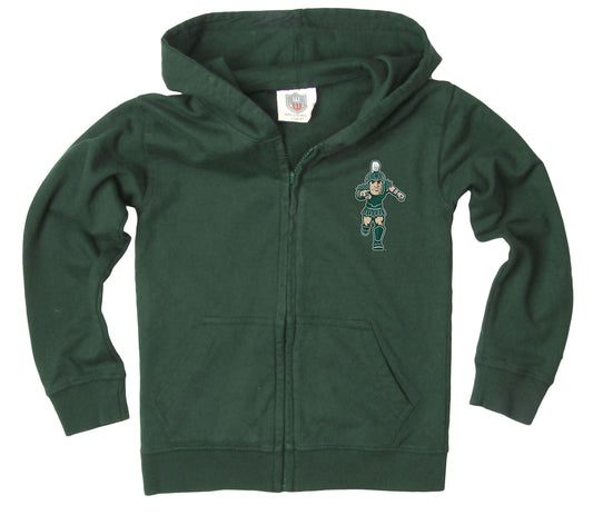 Michigan State Spartans Wes and Willy Boys Zip Up Fleece Hooded Jacket