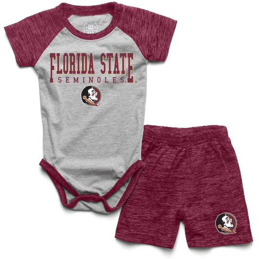 Florida State Seminoles Wes and Willy Baby College Team Hopper and Short Set