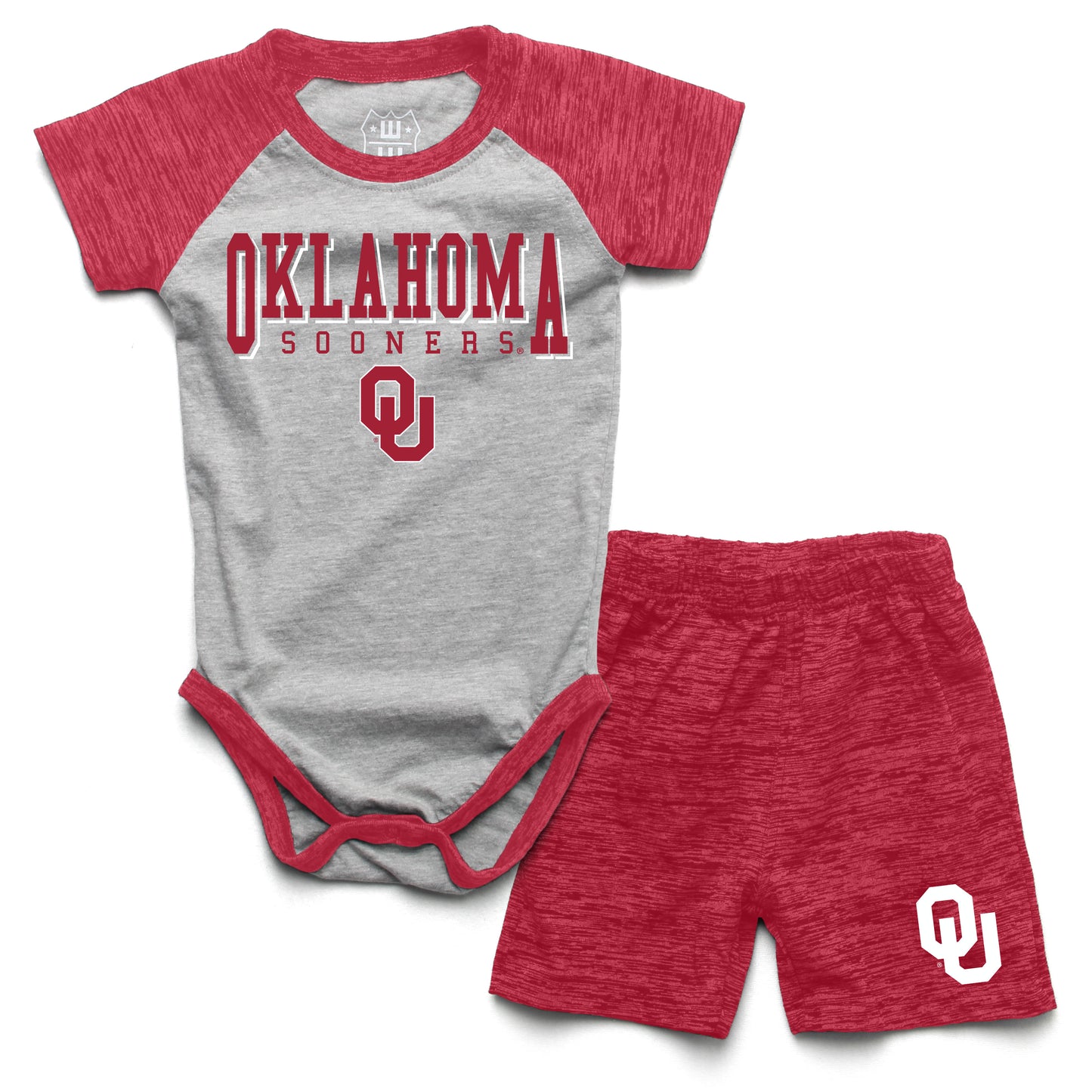Oklahoma Sooners Wes and Willy Baby College Team Hopper and Short Set