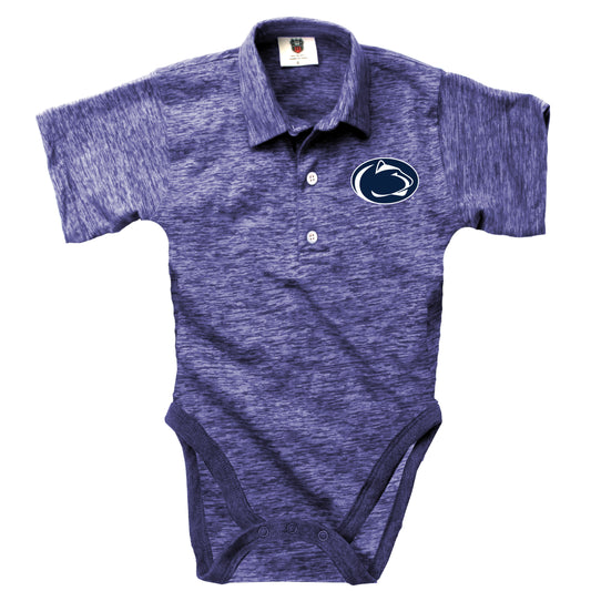 Penn State Nittany Lions Wes and Willy Infant College Cloudy Yarn One Piece Polo Bodysuit