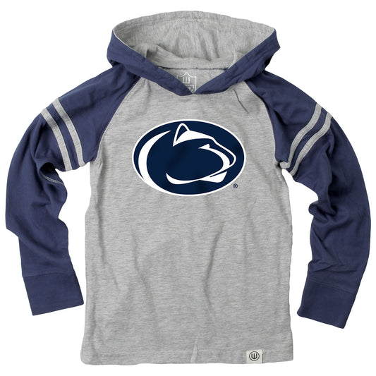 Penn State Nittany Lions Wes and Willy Youth Boys Long Sleeve Hooded T-Shirt Striped