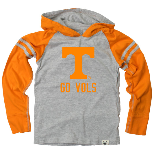 Tennessee Volunteers Wes and Willy Youth Boys Long Sleeve Hooded T-Shirt Striped