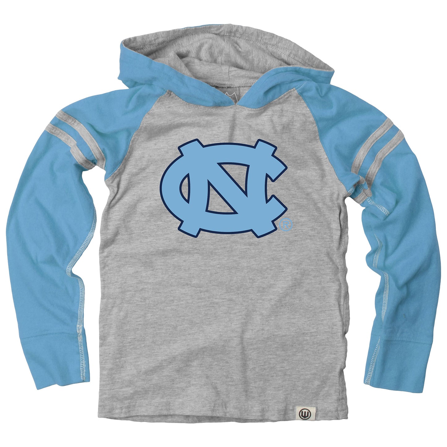 North Carolina Tar Heels Wes and Willy Youth Boys Long Sleeve Hooded T-Shirt Striped