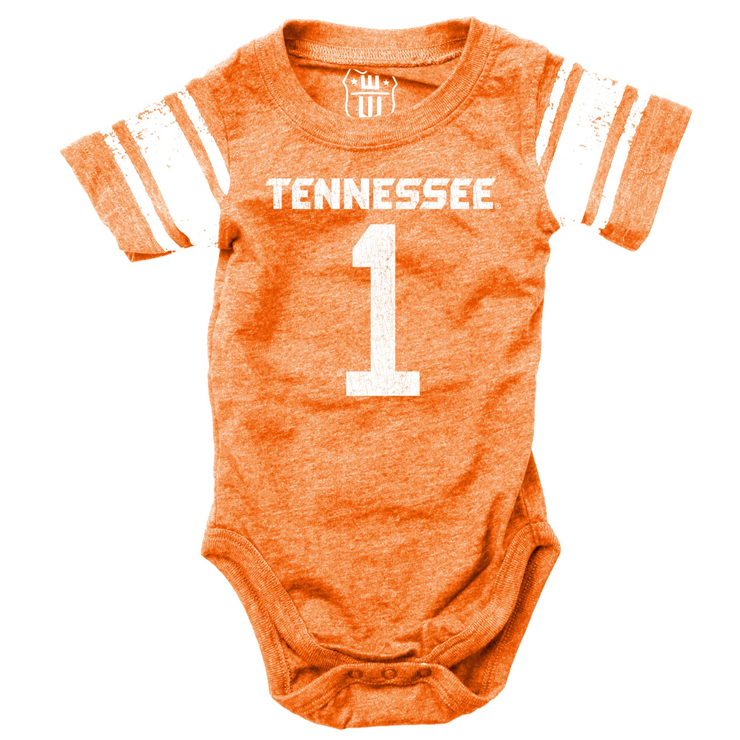 Tennessee Volunteers Wes and Willy Baby College One Piece Jersey Bodysuit