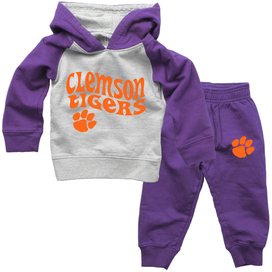 Clemson Tigers Wes and Willy NCAA Infant and Toddler Hoodie Set