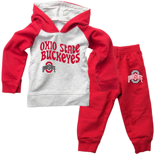 Ohio State Buckeyes Wes and Willy NCAA Infant and Toddler Hoodie Set