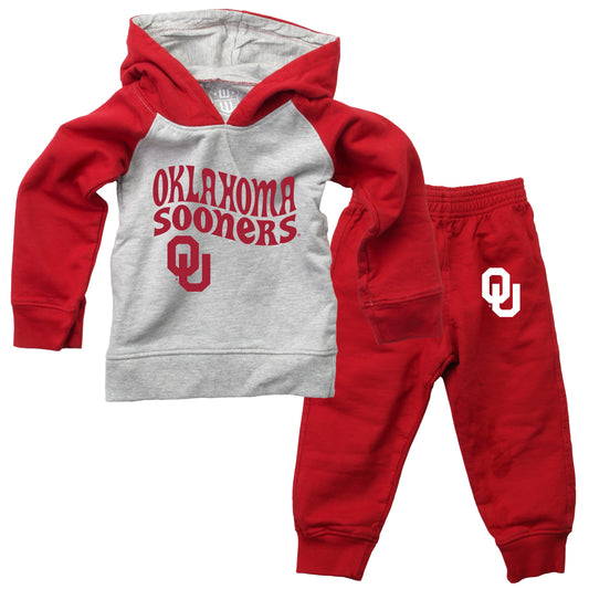 Oklahoma Sooners Wes and Willy NCAA Infant and Toddler Hoodie Set